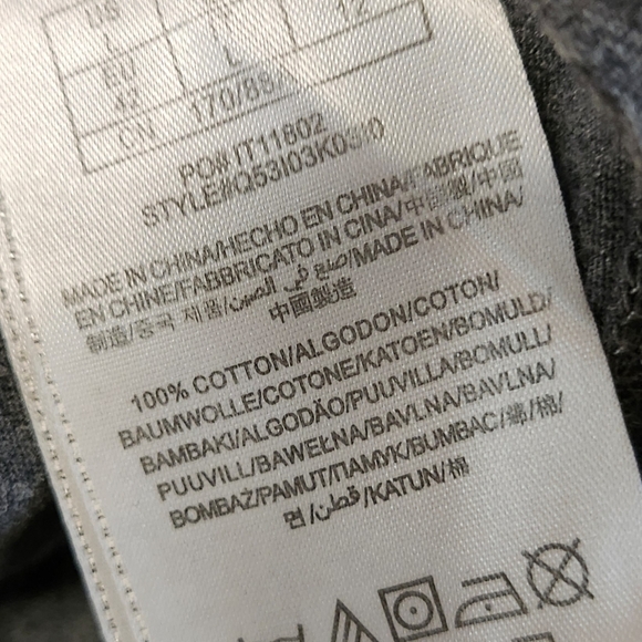 Womens Guess T Shirt Grey w Rhinestones Size L 100% Cotton - Picture 6 of 6